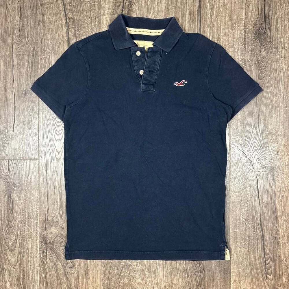 Hollister Vintage Y2K Navy Blue Polo Size L